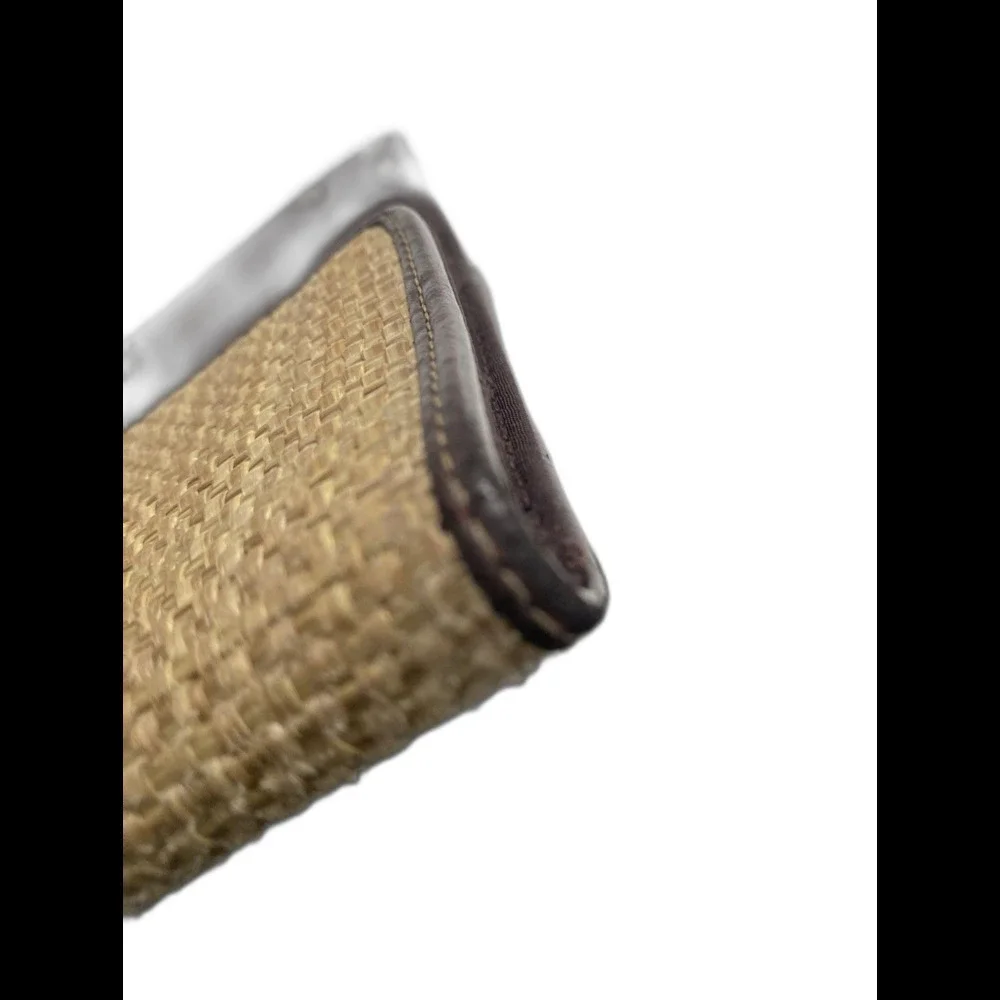 Weaved Leather Trifold Silver tone Hardware Wallet Unbranded - Picture 4 of 6